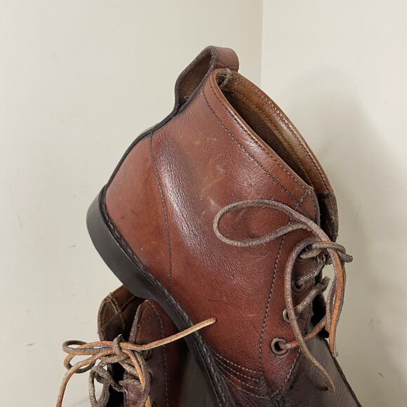 Vtg GOKEY SAUVAGE Brown Leather Chukka Boot Gro-Cord King Ankle Lace Up Men Sz 9 - Picture 8 of 16
